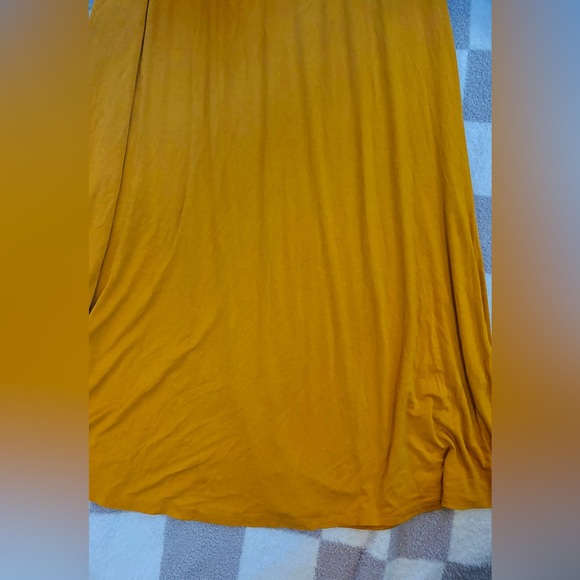 🍂 NWT | Lock & Love | Fall Mustard Amber Yellow Flowy Maxi Skirt XS - Picture 9 of 15